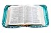 Double Creek Bible Case Cover for Women with Handles & Pockets Florals (Blue Ikat)