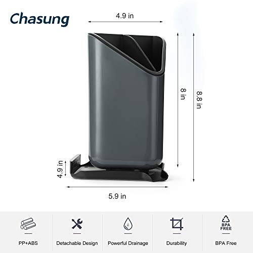 Extra Large and Gray Utensil Holder for Countertop CHASUNG Utensil