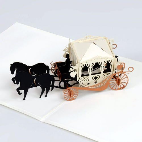 3D Greeting Card - HORSE DRAWN CARRIAGE