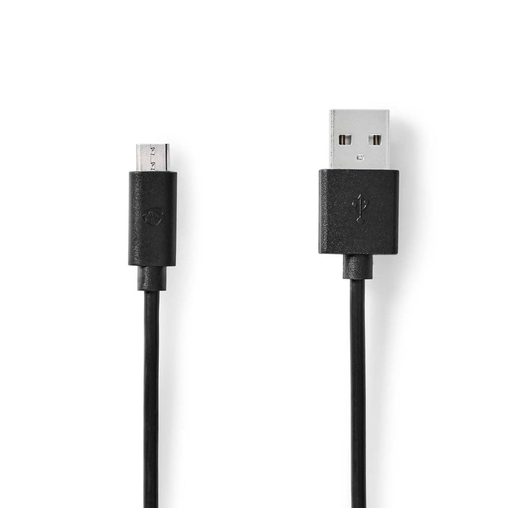 NEDIS USB Cable, USB-A to Micro-B, 2.0m, USB 2.0 - Durable Connector for a Firm Connection, Copper Cores for Reliable Data Transmission,
