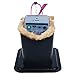 Velots Cosmos Black PU Leather Eyeglasses Holder Stand for Two Eyeglasses with Light Brown Color Plush Lined