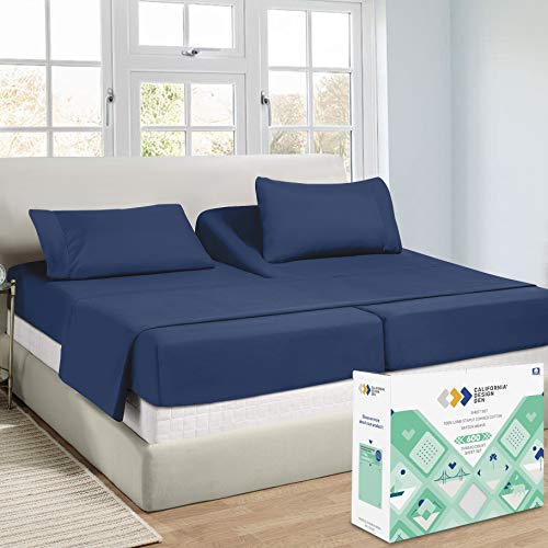 California Design Den Hotel Luxury Split King Sheets for Adjustable