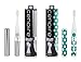 Cenoire Eluo 2 Pack Slim Sonic Travel Toothbrush (2-Pack Bundle: Silver & Polka Dot)