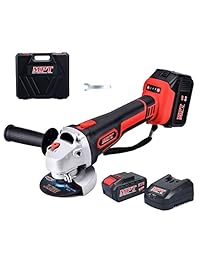 MPT 21 V Max 4 1 2" molinillo de ángulo inalámbrico motor sin escobillas con batería de iones de litio 4,0 Ah cargador rápido