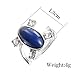 LUREME Women Mens The Vampire Diaries Elena Sapphire Crystal Daylight Ring Silver Ring(04001477)