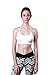 Women's Light Support Cross Back Wirefree Pad Yoga Sports Bra Queenie Ke Size L Color White Pro