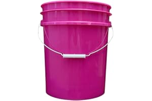 House Naturals 5 Gallon Premium HPDE Plastic Bucket - Made in USA Food Grade Storage Container, BPA Free All Purpose Pail (1, Magenta)