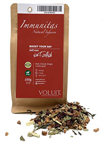 VOLUIT IMMUNITAS - Premium Kräutertee, Kräutertee mit Rote Bete, Fenchel und Ingwer - 100gr | Naturrein Kräutertee Loose… – Bild 3