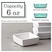 DOWAN Creme Brulee Ramekins 6 oz Oven Safe, Small Ceramic Square Ramekin, Custard Cups Souffle Baking Dish, Dipping Bowls Soy Sauce Dish Appetizer Plates, Set of 6, White