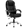 Ergonomic Office Chair,Computer Desk Chair High Back PU Leather Executive Rolling Task Adjustable Chair with Lumbar Support Headrest Armrest Swivel Chair, Black