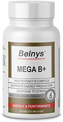 Belnys – Mega B+ – Boost Energy &amp; Performance – High Potency Supplement (30 tabs)