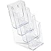 Deflecto Multi-Compartment Docuholder, Countertop or Wall Mount, 4-Tiered Literature Holder, Small Size, Clear, 4-7/8