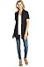12 Ami Basic Solid Short Sleeve Open Front Cardigan Black Extra Large