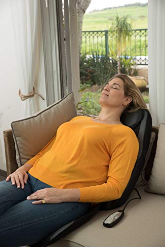 Shiatsu Chair Massager for Back and Neck with Heat - Car Seat Massage Pad Cushion Perfect for Full Body - Portable Kneading Rollers Electric Back Vibration Massager for Office Chair