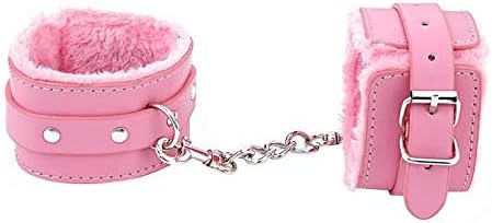 Adjustable Plush PU Leather Slave Wrist & Ankle H Cuffs H Restraints Toy L1027 B