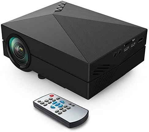 GM60A LED Projector, Wireless Display WiFi Mini Definition LED Projector Home Entertainment,Multimedia Mini LED Projector Support HDMI VGA AV USB Port - Back
