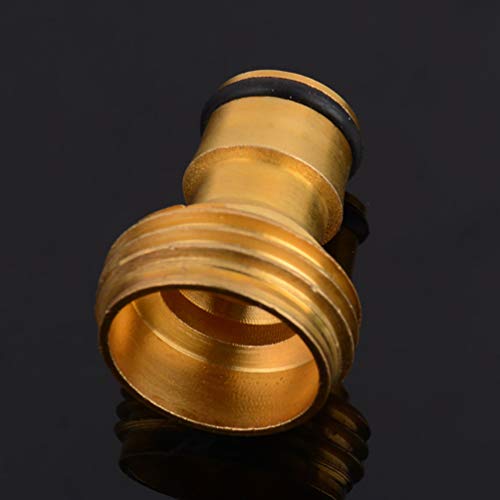6 Pcs 3/4 Inch Hose Beak Quick Connect, Heavy Duty Water Hose Pipe Fitting Solid Brass Nozzle Connect for Plant Sprinkler Accessories Lawn Care