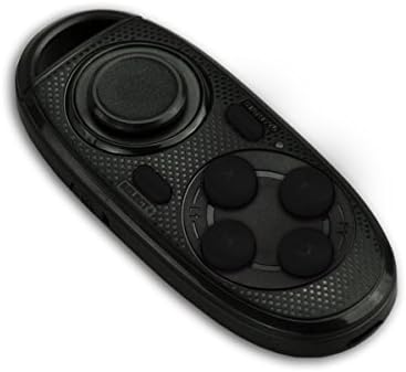 TEEFAN Portable Gamepad Wireless Bluetooth Remote Control Joystick Music Player Camera Shutter Google Cardboard Virtual Reality Headset 3D Glasses for Ebook iPad PC Samsung,Black