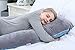 AngQi Pregnancy Pillow U-Shaped, Full Body Pillow for Pregnant Women, with Maternity Pillow Velvet Cover, Grey-Blue…