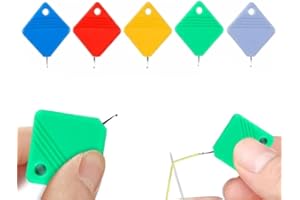BUSYLIVE Automatic Needle Threaders for Hand Sewing, 2025 Upgrade Embroidery Floss, Sewing Machine Needle Threader, Sewing Supplies Tool, Fits All Needle Sizes (5, Color)