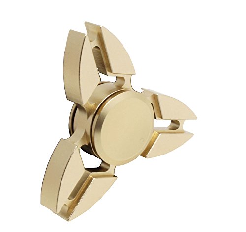 CASOFU Metal Tri-Spinner Fidget Spinner Toy Stress Reducer Ceramic Bearing - Perfect For ADD, ADHD, Anxiety, and Autism Adult Children (Crab-Gold)
