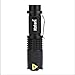 Hatori 18650 Flashlight Ultra Bright Handheld LED Flashlight with Zoomable Adjustable Focus 5 Light Modes Water Resistant Torch, Battery-Powered (Not Included) Tactical Flashlight, Black