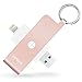 Omars iPhone Memory Card Reader, USB OTG Adapter with Lightning Connector Compatible with Apple iPhone iPad iPod with External Storage Micro SD Card Reader (SD Card not Included) - Rose Gold