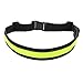 Bseen Running Belt - Waist Belt - LED Running Waist Belt USB Rechargeable Light Weight Polyester Sport Belt Adjustable Elastic Band and Buckle for Runner (Green)