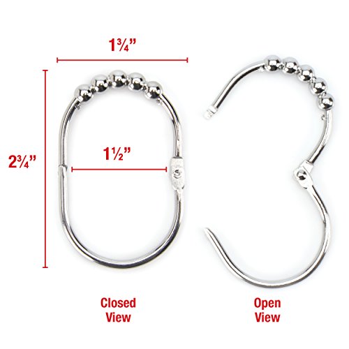 image for 2 Lb. Depot 2LB Depot Wide Shower Curtain Rings / Hooks Set, Decorati