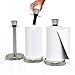 Paper Towel Holder by Royal - Easy Tear with One Hand - Stainless Steel Paper Towel Dispenser with Weighted Base - Paper Towel Rack Holds Bounty, Brawny, and All Brands
