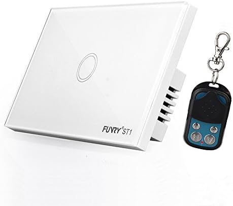 Home Smart Wall Light Switch 433MHz RF Remote Control ON/OFF Lighting, US Standard 110v - 240v (1 Gang)