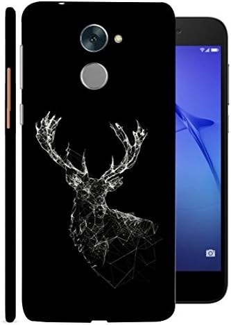 Printvisa Holly 4 Plus, Enjoy 7 Plus, Huawei Y7 Prime Back Cover Crystal Deer with Big Horns Printed Designer Back Case