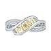 Meolin Mom Ring Heart Love Zircon Ring Mother's Day Ring Best Gift for Mother Mummy Party Band Rings Size 6 - 10,Golden,Size 9