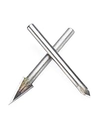 HUHAO 30 45 60 grados de grabado V bit cnc router bit 1 4 pulgadas vástago para mármol granito bluestone 5PCS