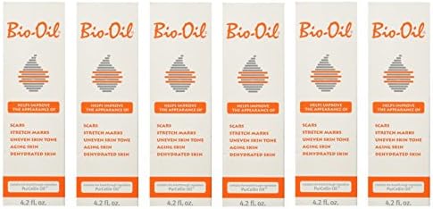 Bio-Oil for Scars,Stretch Marks, Uneven Skin Tone w/ PurCellin Oil, 4.2 oz/125ml (Pack of 6) + FREE Schick Slim Twin ST for Dry Skin