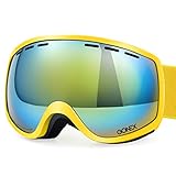 Gonex Kids Ski Goggles Anti Fog Snow Board Goggoles for Youth Children Toddler (Yellow)