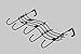 LingStar Music Note Style Metal Coat Hanger Wrought Iron Rack Robe Hooks Black