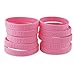Forge Pink Ribbon Heart Breast Cancer Awareness Wristbands Hope Strength Courage Silicone Bracelets (10 Bracelets)