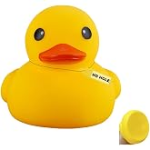 7.2Inch No Hole Yellow Rubber Ducks Large Bath Duck Toys for Toddlers Boys Girls,Mold Free Yellow Ducky in Bulk Huge Ducks Baby Shower Duck Decorations Party Favors