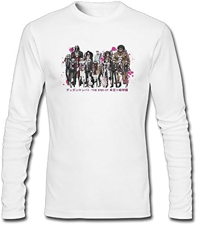 YCMLKJ Monokuma Men's O-Neck 100% Cotton Long Sleeve T-Shirt Medium