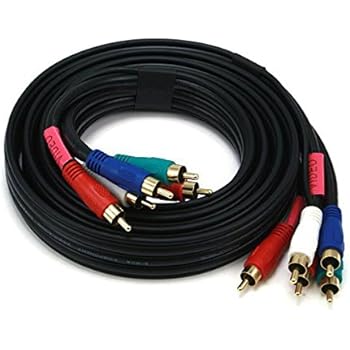 Monoprice 22AWG 5-RCA Component Video/Audio Coaxial Cable