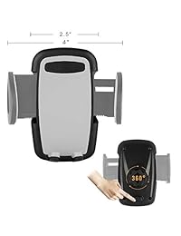 Crazefoto - Soporte de teléfono para parabrisas de coche, brazo largo, compatible con iPhone Xs XS MAX XR X 8 7 Plus, Galaxy S5 S6 S7 S8 S9, Google, Huawei y más