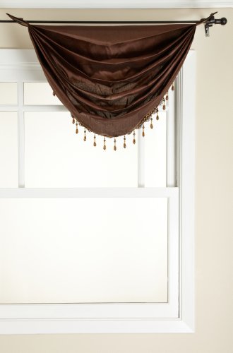 Stylemaster Tribeca Curtain Valance, 36" X 37", Espresso