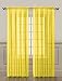 GoodGram 2 Pack: Ultra Luxurious High Thread Rod Pocket Sheer Voile Window Curtains Assorted Colors (Yellow)