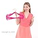 MIZGI Premium Velvet Hangers (Pack of 50) Heavyduty - Non Slip - Velvet Suit Hangers Pink - Copper/Rose Gold Hooks,Space Saving Clothes Hangers