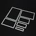 Childplaymate Die Cuts, 6pcs Rectangle Lace Frame Metal Cutting Dies Stencils DIY Scrapbook Craft