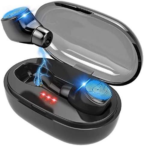 Wireless Earbuds QDTT DR10 True Wireless Earbuds Bluetooth 5.0 Headphones Deep Bass Stereo Sound IPX7 Waterproof Auto Pairing in-Ear Bluetooth Headphones with Charging Case