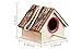 kathson Bird House for Outside Clearance Parakeet Nesting Box Wooden Houses Hanging Wood Breeding Outdoor Parrot Birdhouse Natural Aviary Cage Accessories for Lovebirds Cockatiel Finch Budgie Bluebird