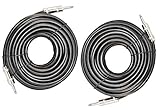 Ignite Pro 2X 1/4" to 1/4" 50 Ft. True 12 Gauge Wire AWG DJ/Pro Audio Speaker Cable, Pair