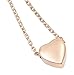 Zoey Jewelry Small Floating Heart Cremation Urn Pendant Ashes Memorial Necklace (Rose Gold)
